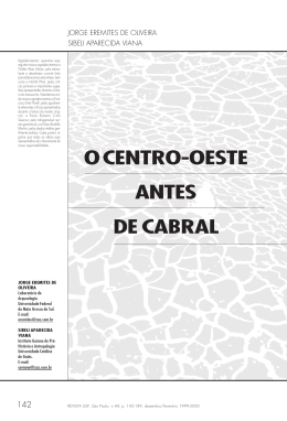 VIANA, Sibeli Aparecida. &ldquo;O Centro-Oeste Antes de Cabral&rdquo;.