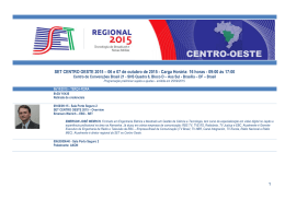 SET CENTRO OESTE 2015 &ndash; 06 e 07 de outubro de 2015