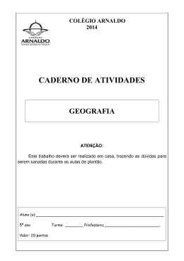 geografia - Colégio Arnaldo