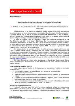 (25.03 Santander leiloar&aacute; seis im&oacute;veis na regi&atilde;o Centro
