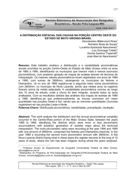 127 A DISTRIBUI&Ccedil;&Atilde;O ESPACIAL DAS CHUVAS NA POR&Ccedil;&Atilde;O