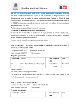 Item: 1 - ADESIVO POLIMERO DE POLIURETANO COM CARGAS