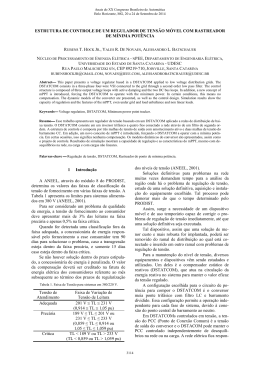 estrutura de controle de um regulador de tens&atilde;o m&oacute;vel com