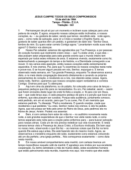 Jesus Cumpre Todos os Seus Compromissos