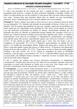 A vida e paz procedem de um cora&ccedil;&atilde;o que ama a vontade de Deus