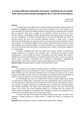 A crian&ccedil;a diferente vista pelos seus pares: resultados de um estudo