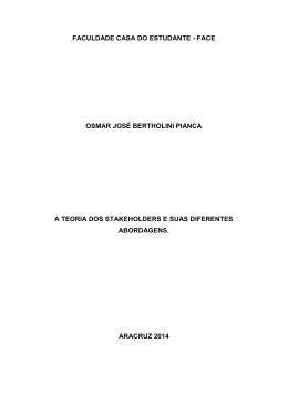 A Teoria dos Stakeholders e suas Diferentes Abordagens