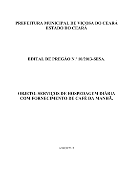 edital pp 10-2013-sesa serv hospedagem diária com café da manhã