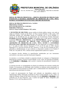 Edital - Prefeitura Municipal de Orl&acirc;ndia