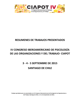 resumenes de trabajos presentados iv congreso iberoamericano de