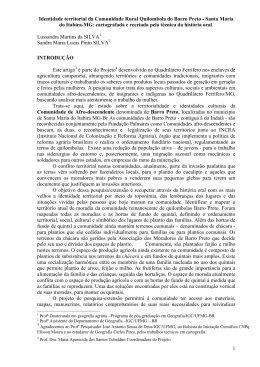 1 Identidade territorial da Comunidade Rural Quilombola do Barro