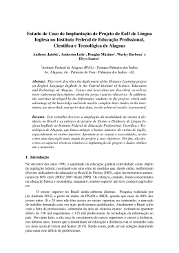 Estudo de Caso de Implantação de Projeto de EaD