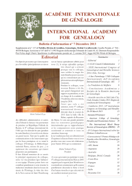 académie internationale de généalogie international
