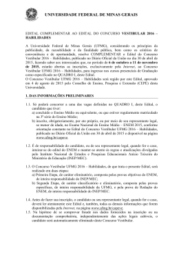 Edital - Universidade Federal de Minas Gerais