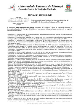 Edital 031/2015-CVU