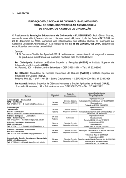 funedi/uemg edital do concurso vestibular agendado/2014 de