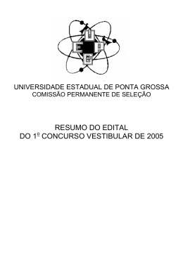 resumo do edital do 1 concurso vestibular de 2005