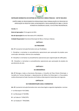 instru&ccedil;&atilde;o normativa do sistema de projetos e obras p&uacute;blicas &ndash; sop