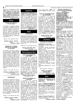 Decreto Municipal de Aprova&ccedil;&atilde;o do Loteamento