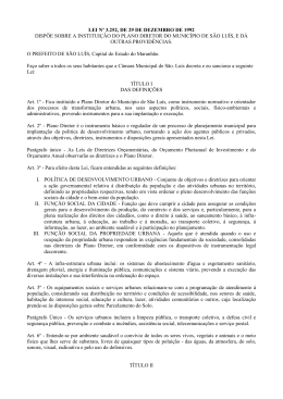 lei nº 3.252 - plano diretor do município de são luís.