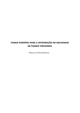 Manual de Procedimentos - Fundos Comunit&aacute;rios MAI