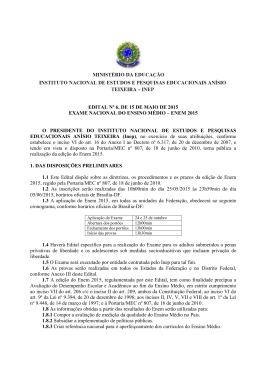 (Edital n&ordm; 6, de 15-05-2015 - Enem 2015)