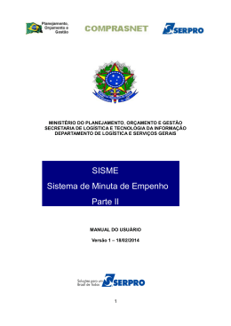 Manual SISME parte 2 - Portal de Compras do Governo Federal