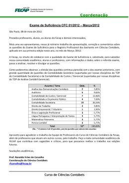 Exame de Sufici&ecirc;ncia CFC 01/2012