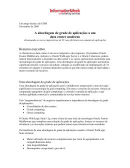 A abordagem de grade de aplica&ccedil;&otilde;es a um data center moderno
