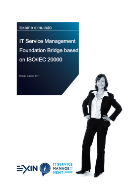 IT Service Management Foundation Bridge based on ISO/IEC