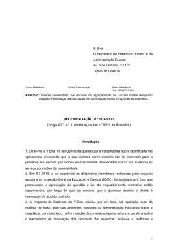 S. Exa. O Secret&aacute;rio de Estado do Ensino e da Administra&ccedil;&atilde;o