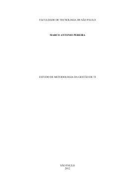estudo de metodologia da gest&atilde;o de ti