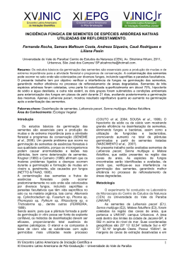 incid&ecirc;ncia f&uacute;ngica em sementes de esp&eacute;cies arb&oacute;reas nativas