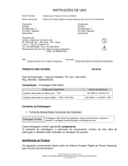 INSTRU&Ccedil;&Otilde;ES DE USO