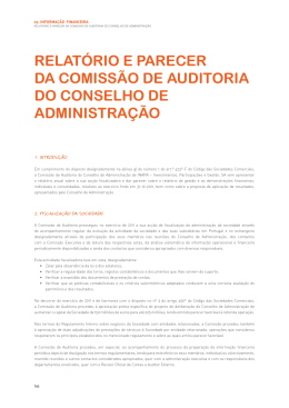 Parecer da Comissão de Auditoria