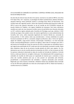 ATA DA REUNIÃO DA COMISSÃO DE AUDITORIA E CONTROLE