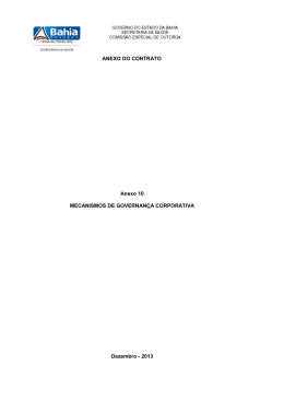 Anexo 10 - Mecanismos de Governan&ccedil;a Corporativa