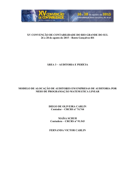 XV CONVEN&Ccedil;&Atilde;O DE CONTABILIDADE DO RIO GRANDE