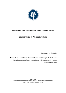 Acrescentar valor &agrave; organiza&ccedil;&atilde;o com a Auditoria Interna Catarina