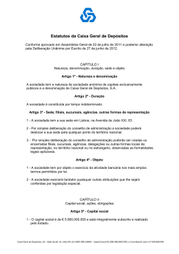 Estatutos da CGD - Caixa Geral de Dep&oacute;sitos