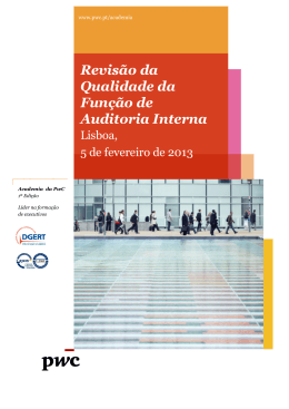 Revis&atilde;o da Qualidade da Fun&ccedil;&atilde;o de Auditoria Interna