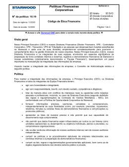 Pol&iacute;ticas Financeiras Corporativas