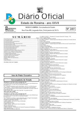 26 - Imprensa Oficial do Estado de Roraima