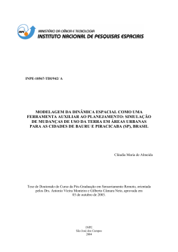 modelagem da dinâmica espacial como uma ferramenta auxiliar ao