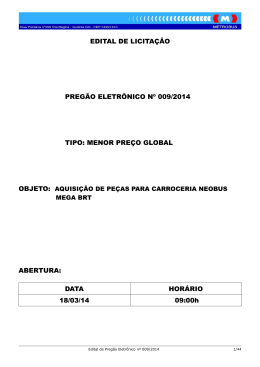 EDITAL DE LICITA&Ccedil;&Atilde;O PREG&Atilde;O ELETR&Ocirc;NICO N&ordm; 009/2014 TIPO