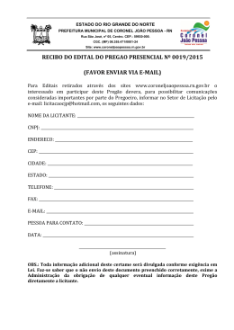 Edital - Coronel Jo&atilde;o Pessoa-RN