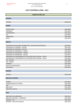 Lista de Telefones da UFMA - Informes