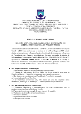 Edital - Universidade Federal de Campina Grande