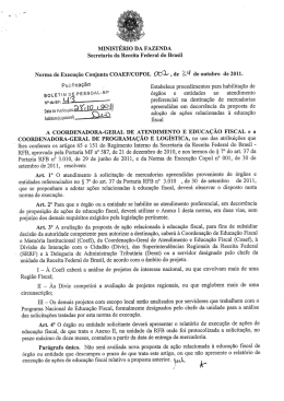 MINISTÉRIO DA FAZENDA