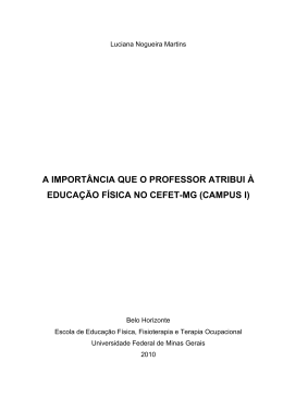 a importância que o professor atribui à educação - eeffto